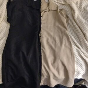 Black and Tan Women's Dress. Multicolor Shirt Dress. Never Worn.